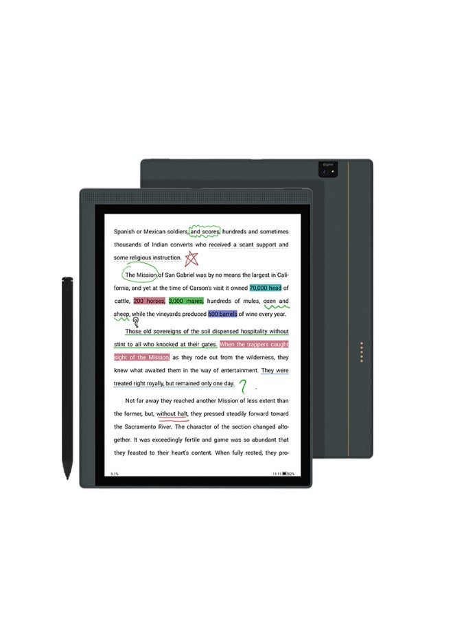 Bigme B1051C 10.3'' color eink tablet ebook reader 6+128GB with cover and Android 14OS and adjustable front light - Image 1